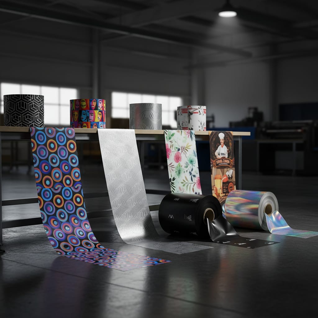 High-quality film printing for retail and FMCG packaging by Kakatiya Printers.