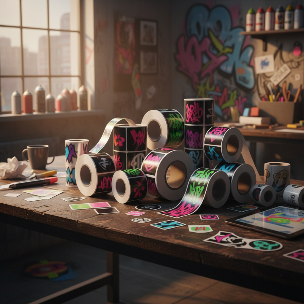 Roll form label printing for products by Kakatiya Printers Hyderabad.